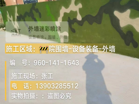 洛阳 迷彩漆喷涂价格（按平方米计费）